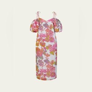 KIKA VARGAS Clarice Linen Dress Size Large